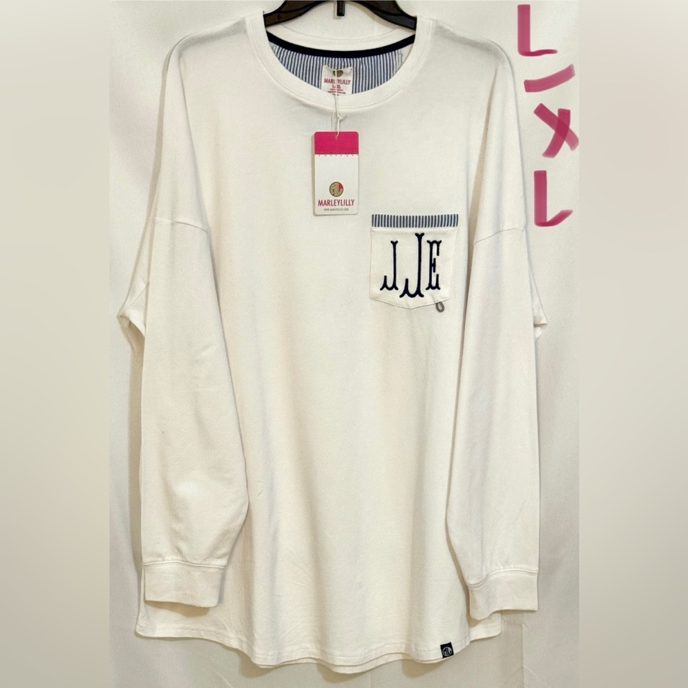 Marleylilly White Long Sleeve Top